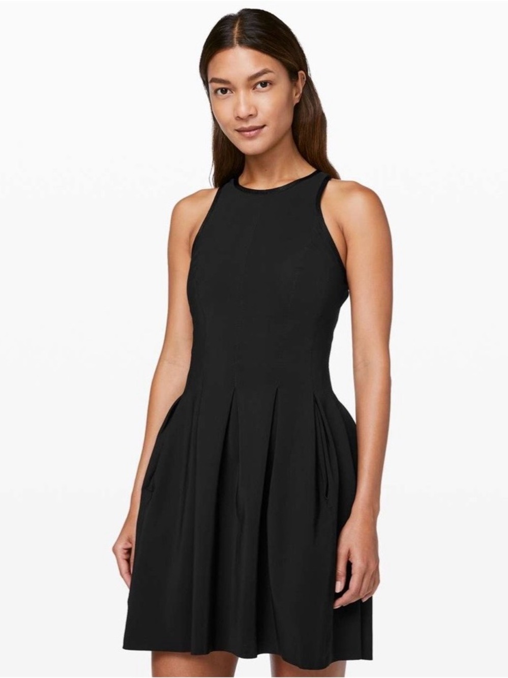 lululemon athletica Black Sleeveless Fit-and-Flare Dress